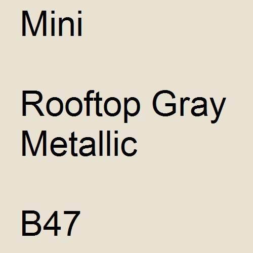 Mini, Rooftop Gray Metallic, B47.